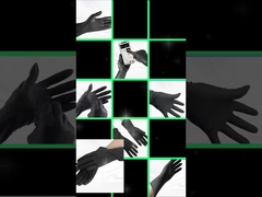 어린이들 성인들은 감촉이 있는 손가락 끝과 라텍스 일회용 장갑을 검게합니다