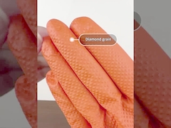 작은 오렌지색 8 밀리리터 니트릴 일회용 장갑 다이아몬드 통제력 100pcs/ 상자